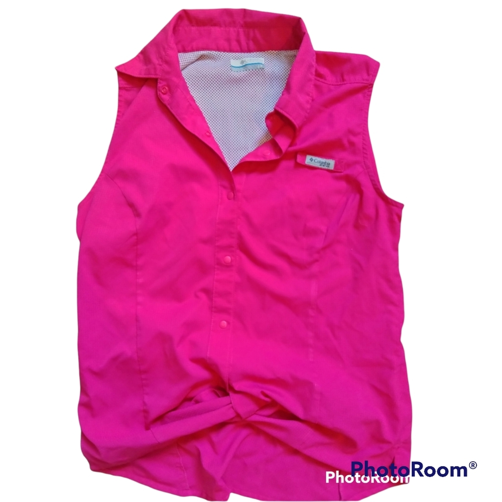 Columbia PFG sleeveless collar